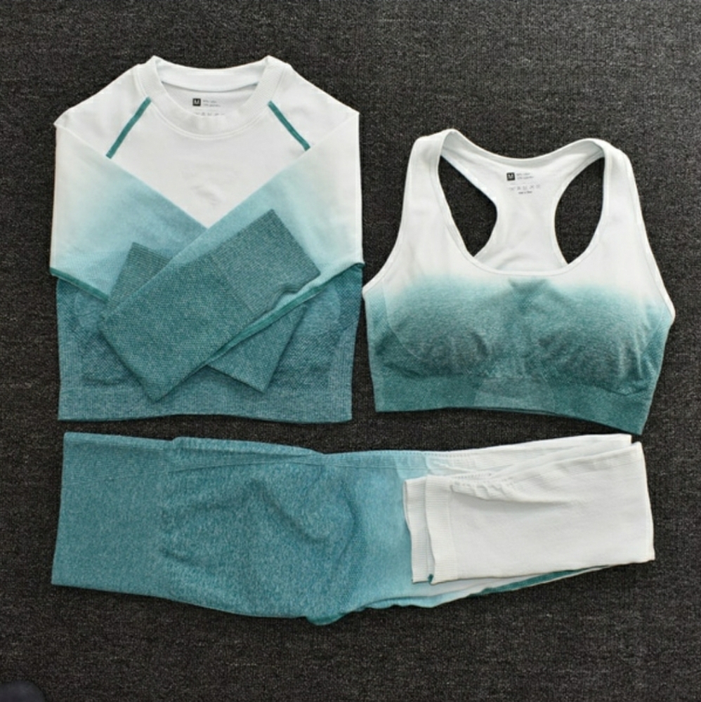 Ombre Teal Active Wear